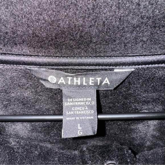 Athleta Black Recover Cozy Snap Front Fleece Pullover - Picture 6 of 12